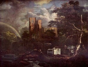 Spagnolo:  El cementerio judío Il cimitero ebraico da Jacob van Ruisdael