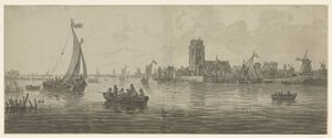 Veduta di Dordrecht da sud-ovest