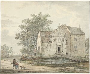 Castello di IJzendoorn nella Betuwe da Jacob van Strij