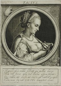 Il sentimento, piatto cinque da I cinque sensi da Jacob van der Heyden