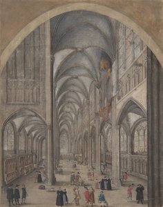Interno della Cattedrale di Strasburgo da Jacob van der Heyden.