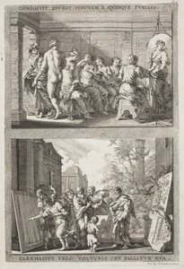 Zeusi e Parassio da Jacob von Sandrart