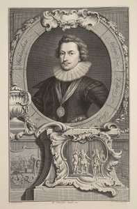 Ritratto di George Villiers, Duca di Buckingham, illustrazione da 