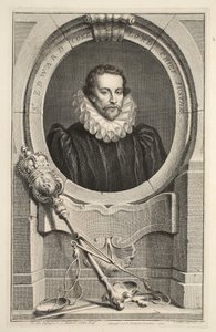 Ritratto di Sir Edward Coke, Lord Chief Justice, illustrazione da 