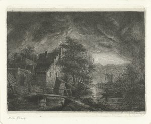 Paesaggio al chiaro di luna da Jacobus Ludovicus Cornet