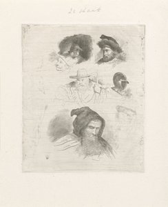 Studio di ritratti di diverse teste da Jacobus Ludovicus Cornet