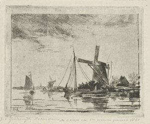 Veduta del fiume con mulino da Jacobus van Gorkom jr.
