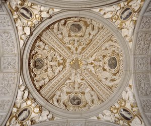 (dettaglio) del soffitto nella Galleria Sansovino, Venezia, c.1537 da Jacopo (1486 1570) Sansovino