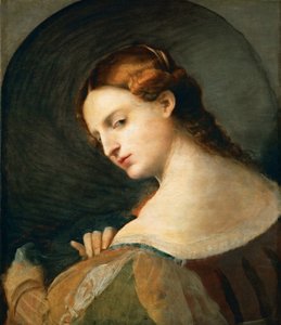 Ritratto di giovane donna di profilo