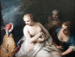 Tedesco: Bathseba im Bade erhält die Botschaft Davids Bathseba al suo bagno riceve il messaggio di David da Jacopo Amigoni