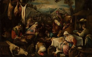 Scena di mercato da Jacopo Bassano