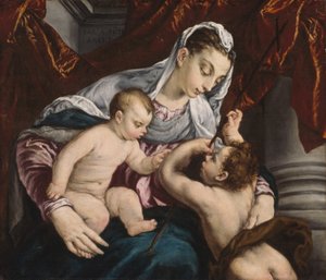 Vergine e Bambino con il Giovane San Giovanni Battista da Jacopo Bassano