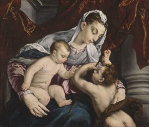 Vergine e Bambino con il giovane San Giovanni Battista, 1560/65 da Jacopo Bassano