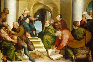 Cristo tra i Dottori da Jacopo Bassano il vecchio