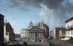 Veduta del Pantheon a Roma da Jacopo Fabris