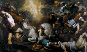La conversione di San Paolo sulla via di Damasco da Jacopo Il Giovane Palma