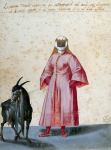 Donna turca con capra, disegno di Jacopo Ligozzi da Jacopo Ligozzi
