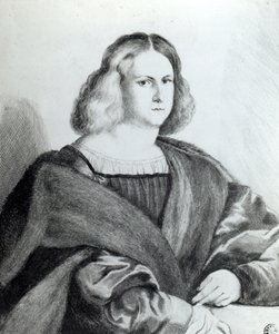 Ritratto di un giovane uomo, stampa di Wenceslaus Hollar, 1650 da Jacopo Palma