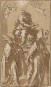 San Marco con due vescovi e putti da Jacopo Palma il Giovane