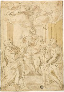 Vergine e Bambino con i santi Tommaso e Giovanni Battista (recto); Venere dormiente (verso) da Jacopo Palma il Giovane