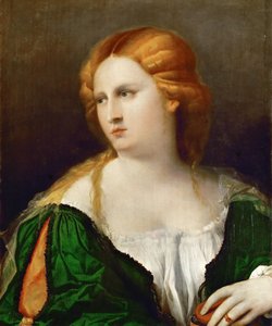 Giovane donna in un vestito verde, una scatola in mano, ca 1514