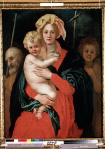 Madonna col Bambino, San Giuseppe e San Giovanni Battista (Il Cristo tiene un uccello in mano) da Jacopo Pontormo
