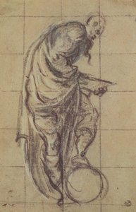 Un filosofo in piedi su un globo da Jacopo Robusti Tintoretto
