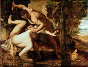Caino uccide Abele da Jacopo Robusti Tintoretto