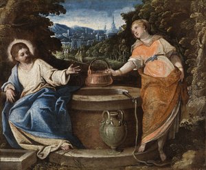 Cristo e la donna di Samaria, c.1550-75 da Jacopo Robusti Tintoretto