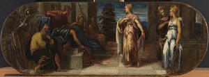 Ester e Assuero o Salomone e la Regina di Saba, 1545 da Jacopo Robusti Tintoretto