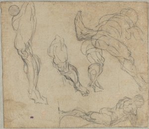 Figure e gambe, 1575-80 da Jacopo Robusti Tintoretto