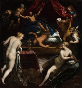 Ercole scaccia il fauno dal letto di Omphale da Jacopo Robusti Tintoretto
