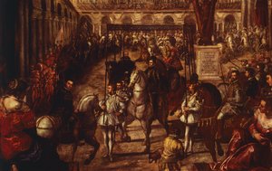 Filippo II ricevuto da Francesco Gonzaga a Mantova da Jacopo Robusti Tintoretto