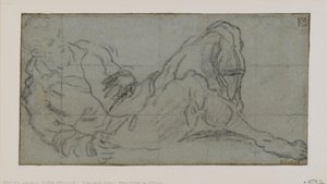 Figura maschile reclinata, 1560-9 da Jacopo Robusti Tintoretto