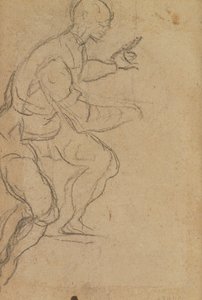 Uomo seduto visto dal basso (verso) da Jacopo Robusti Tintoretto