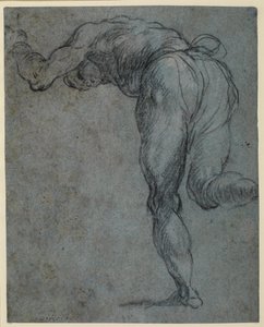 Studio di una figura maschile piegata in avanti, 1575-c.1585 da Jacopo Robusti Tintoretto