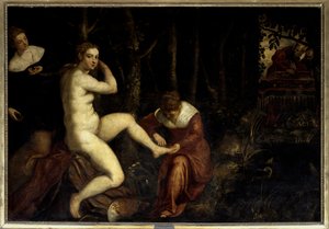 Susanna al bagno. Dipinto di Jacopo Robusti detto Il Tintoretto (1518-1594) da Jacopo Robusti Tintoretto