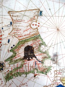 Inghilterra, Galles e Scozia, mappa rinascimentale dell