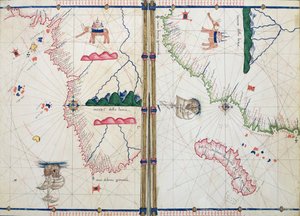 Ms Ital 550.0.3.15 fol.4v-5r Mappa dell