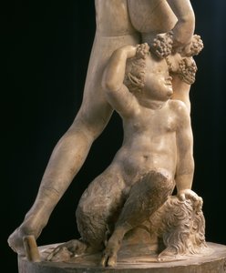 Bacco, dettaglio della metà inferiore, scultura di Jacopo Sansovino (1486-1570) (marmo) da Jacopo Sansovino