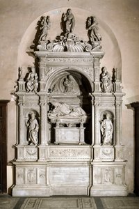 Monumento funebre in omaggio al Cardinale Ascanio Maria Sforza (scultura in marmo, 1505-1507) da Jacopo Sansovino