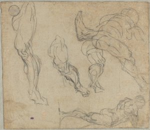Figure e Gambe (verso) da Jacopo Tintoretto