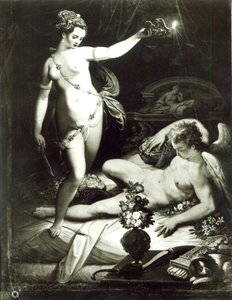 Psiche sorprende Cupido da Jacopo Zucchi