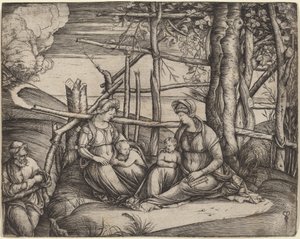 La Sacra Famiglia con Santa Elisabetta da Jacopo de