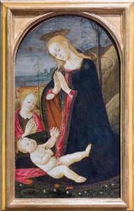 Adorazione di Cristo con il giovane san Giovanni Battista da Jacopo del Sellaio