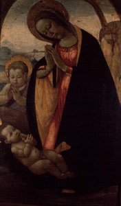 Madonna e Bambino con il piccolo Giovanni Battista da Jacopo del Sellaio