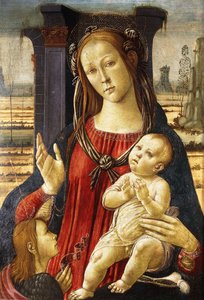 La Madonna e il Bambino con il piccolo San Giovanni Battista da Jacopo del Sellaio