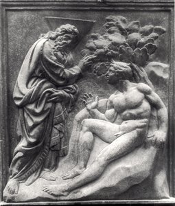 Creazione di Adamo, pannello dalla Porta Magna, c.1430 da Jacopo della Quercia
