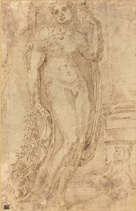 Figura allegorica con un gatto e un maiale da Jacopo di Giovanni