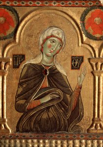 Polittico con Redentore e santi: Dettaglio della Vergine Maria da Jacopo di Meliore